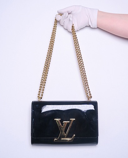 Louis Vuitton. Black Chain Louise, front view